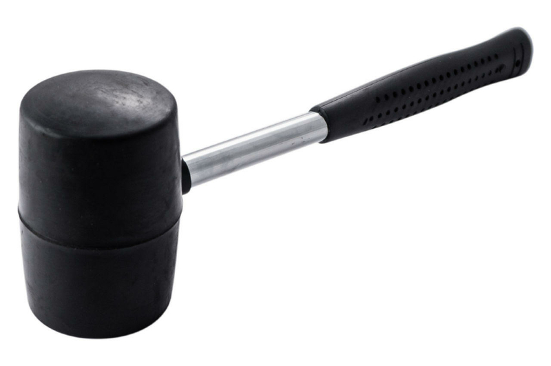 Киянка Mastertool - 340 г x 55 мм черная, ручка металл (02-1301), фото №3