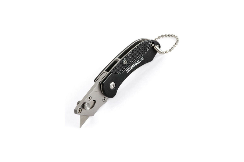 Нож Intertool - трапециевидный, алюминиевый мини 9 мм (HT-0532), фото №4