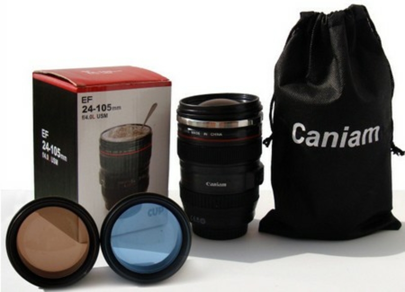 Термочашка с линзой в форме объектива Caniam (Canon) EF 24-105, фото №3