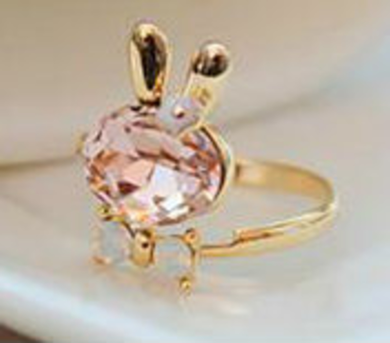 Кольцо Зайка розовое tb1091