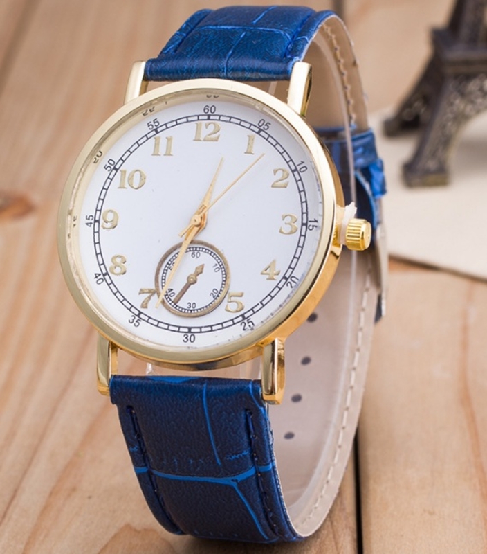 Часы Женева Geneva Питон синий ремешок 023-04