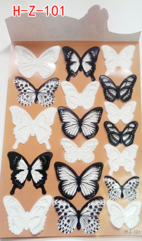 Интерьерная наклейка на стену бабочки 3д 3D (набор H-Z-101), numer zdjęcia 3
