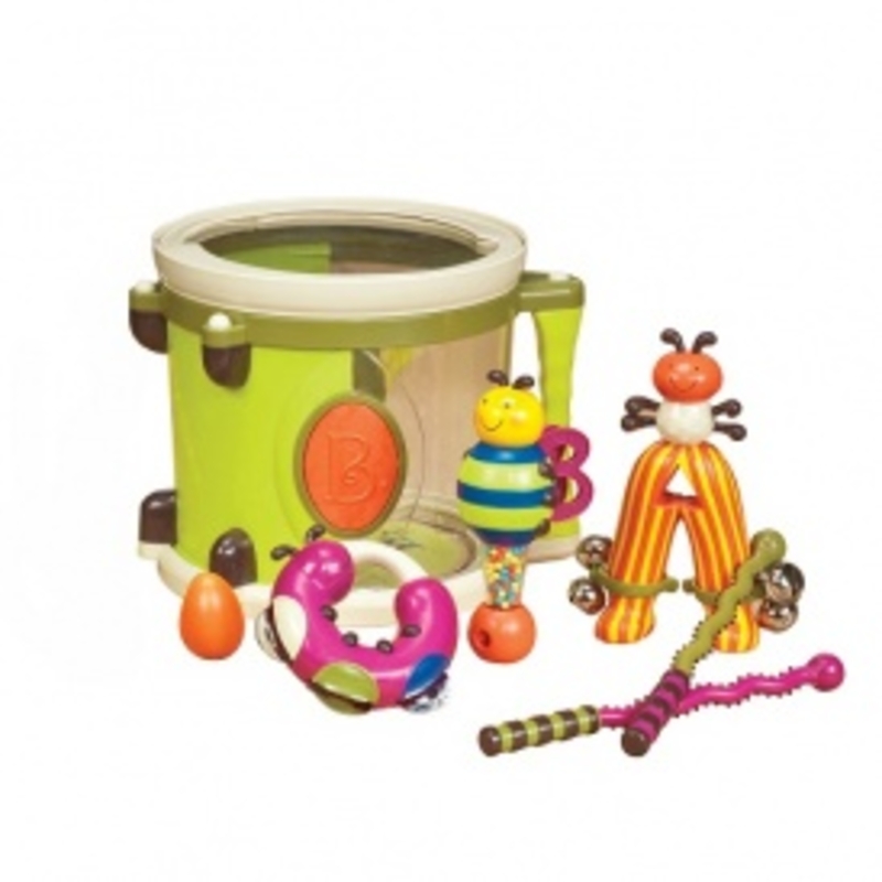 Музыкальная игрушка – ПАРАМ-ПАМ-ПАМ (7 инструментов, в барабане) от Battat - под заказ