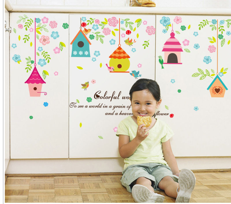 Детская Интерьерная наклейка на стену Скворечники SK7094, numer zdjęcia 2