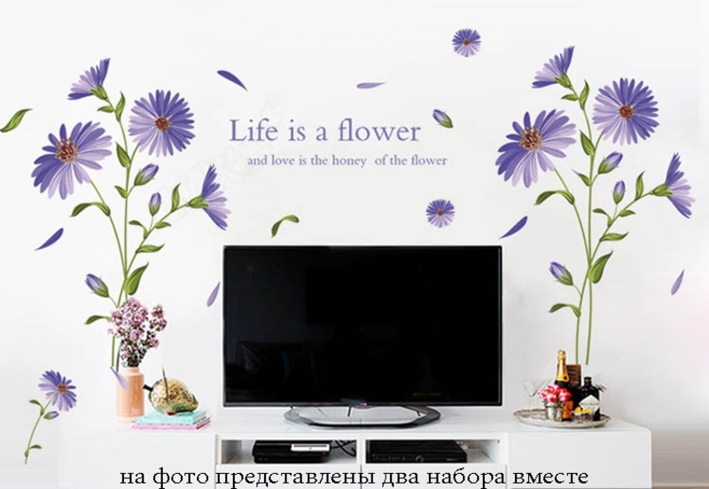 Интерьерная наклейка на стену Цветы AM9139, numer zdjęcia 3
