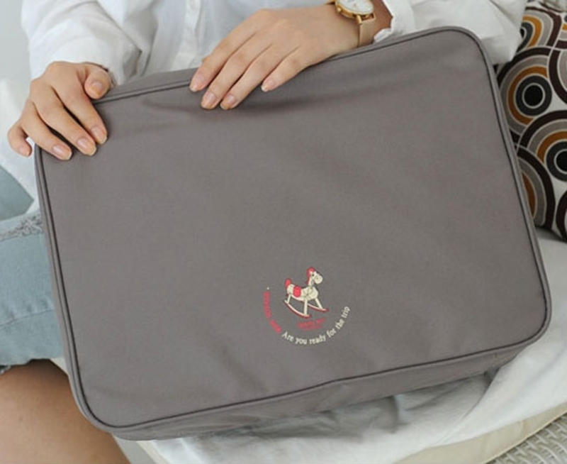 Дорожная сумка органайзер для путешествий с ручкой на чемодан Серая, photo number 2