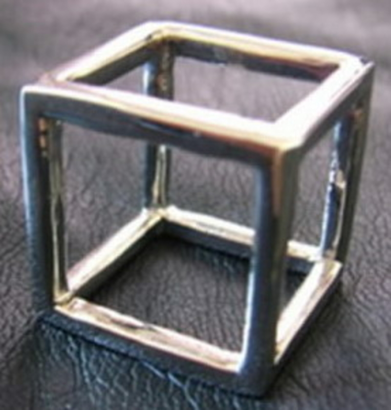 Кольцо Куб (tb358) цвет - бронза Размер 17