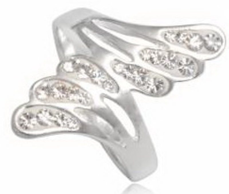 Серебряное кольцо TN949 с кристаллами Swarovski размер 17,18