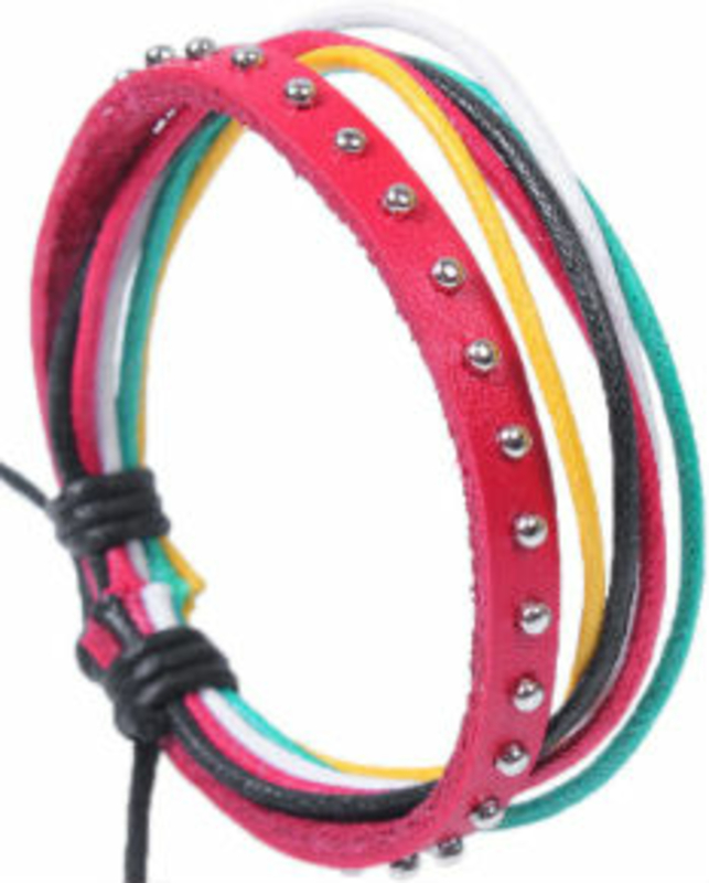 Кожаный браслет разноцветый (tb872)