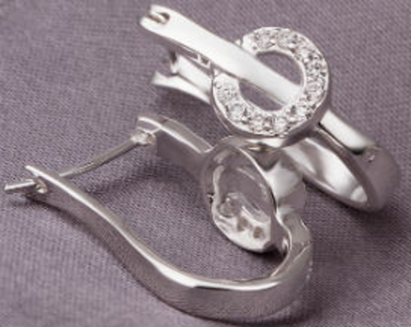 Серьги Tiffany (TF57). Покрытие серебром 925