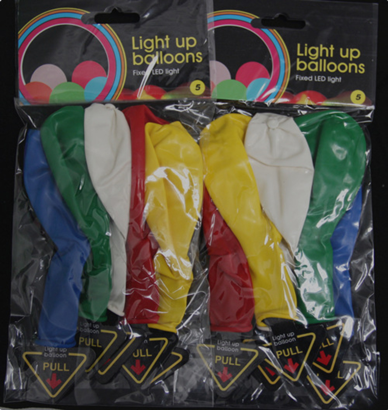 Воздушные шарики с LED подсветкой (набор 5шт), фото №3