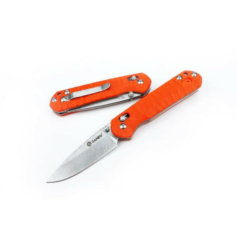 Нож складной Ganzo G717 оранжевый, фото №6