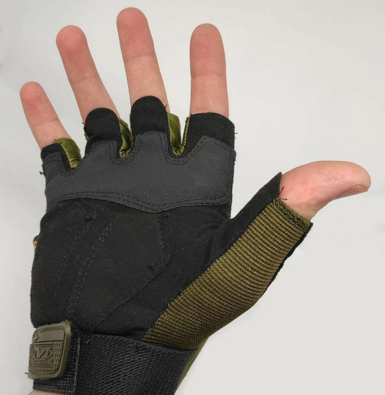 Тактические перчатки Mechanix (Беспалый). - Khaki L (m-pact1-olive-L), фото №7