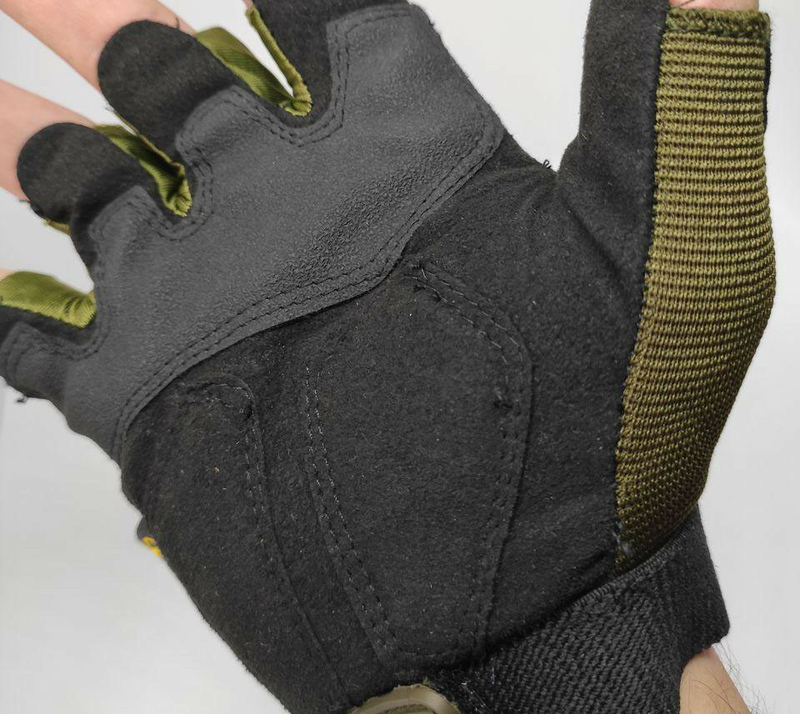 Тактические перчатки Mechanix (Беспалый). - Khaki L (m-pact1-olive-L), фото №8