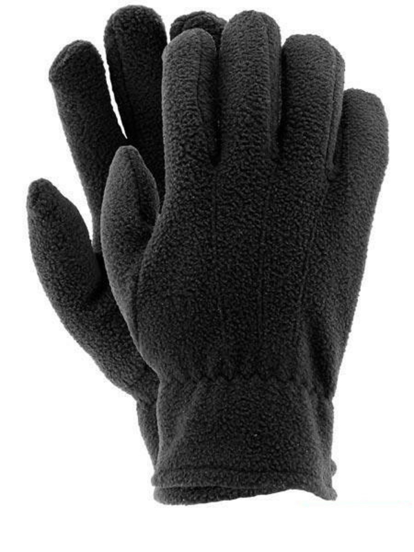 Флисовые перчатки зимние - Польша (REIS) черные