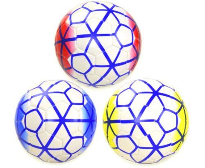 Мяч футбол YW18010 (30шт) 320 грамм, 3 цвета, PVC, сетка, иголка