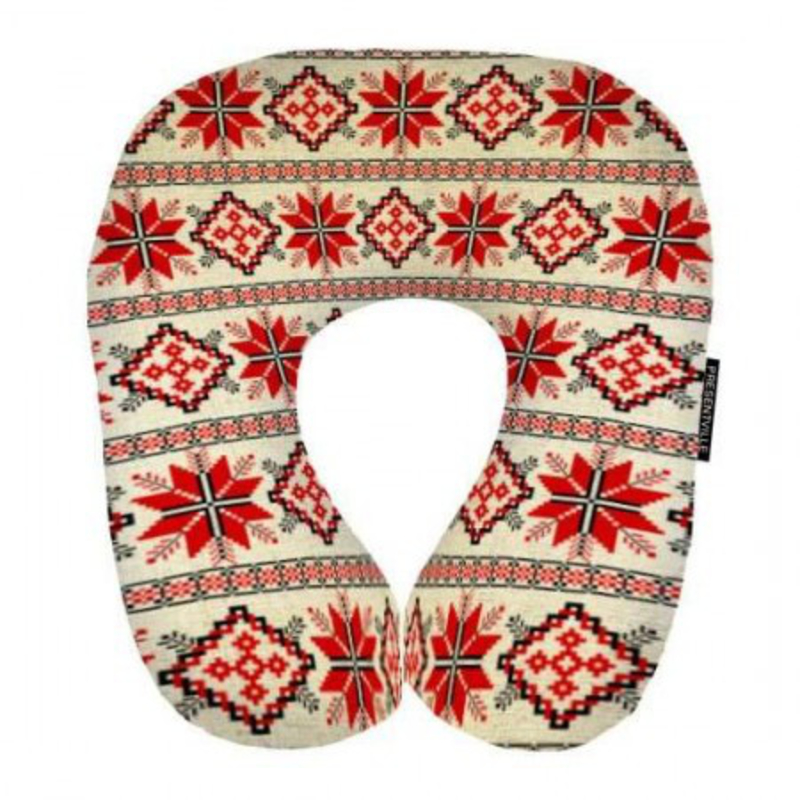 Подушка для путешествий Этно (красная) UKR003