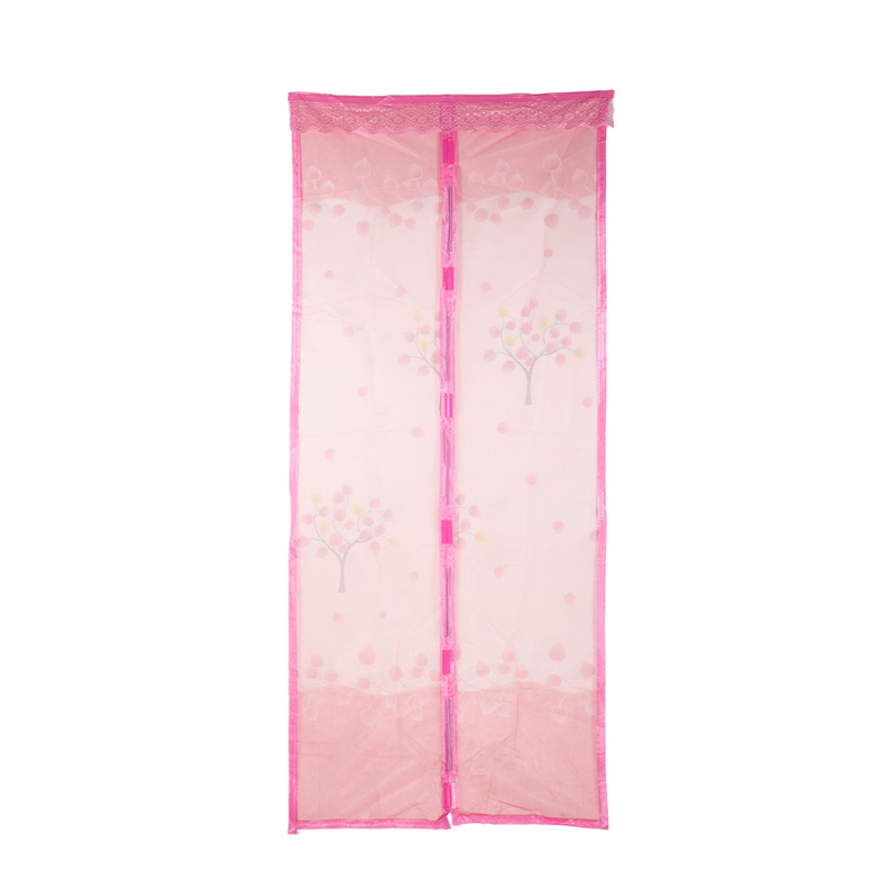 Антимоскитные сетки (розовый цвет) на двери на магнитах. 90*210см., фото №4