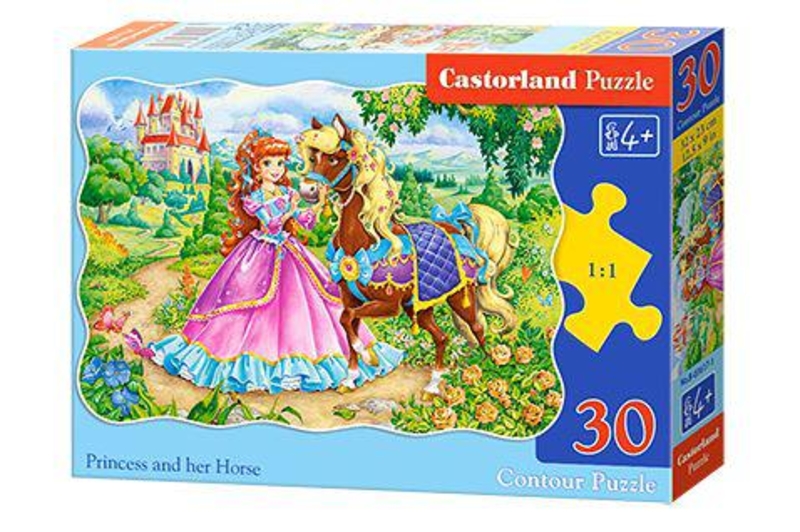 Пазлы "Принцесса и её лошадка", 30 элементов В-03617