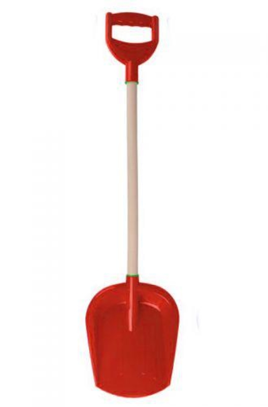 Лопатка большая с деревянной ручкой (красная) 2902