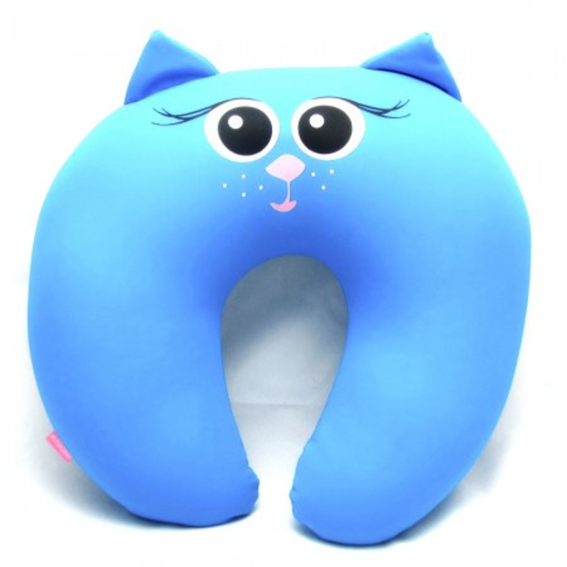 Подушка для путешествий Кошка (голубая)