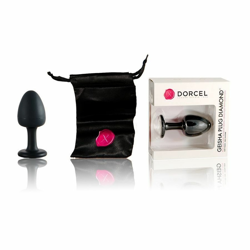 Анальная пробка Dorcel Geisha Plug Diamond XL с шариком внутри, создает вибрации, макс диаметр 4,5см, фото №5