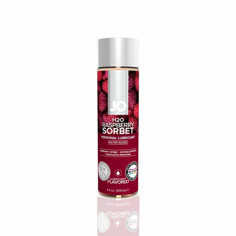 Смазка на водной основе JO H2O — Raspberry Sorbet (120 мл) без сахара, растительный глицерин, фото №2