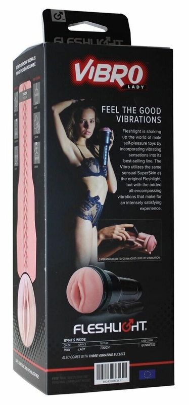 Мастурбатор с вибрацией Fleshlight Vibro Pink Lady Touch, три вибропули, стимулирующий рельеф, фото №7