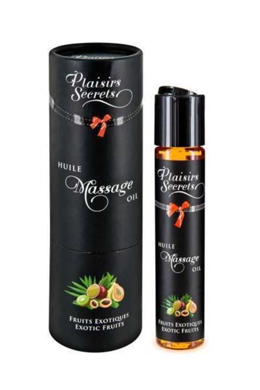 Массажное масло Plaisirs Secrets Exotic Fruits (59мл) с афродизиаками съедобное, подарочная упаковка, numer zdjęcia 2