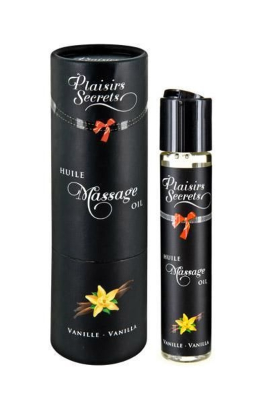 Массажное масло Plaisirs Secrets Vanilla (59 мл) с афродизиаками, съедобное, подарочная упаковка, photo number 2