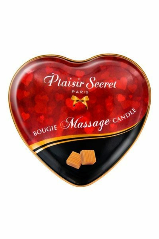 Массажная свеча-сердечко Plaisirs Secrets Caramel (35 мл), фото №3