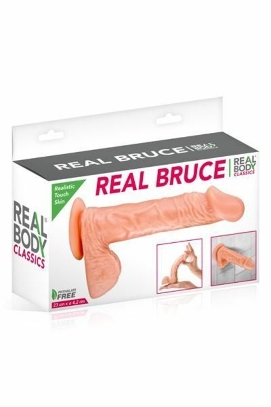 Фаллоимитатор Real Body - Real Bruce Flesh, TPE, диаметр 4,2см, photo number 4