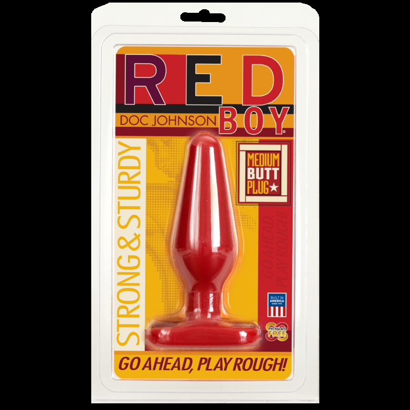 Анальная пробка Doc Johnson Red Boy - Medium 5.5 Inch, макс. диаметр 4см, фото №3