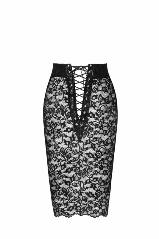 Юбка Noir Handmade F302 Ambivalence lace up midi skirt - S, photo number 8