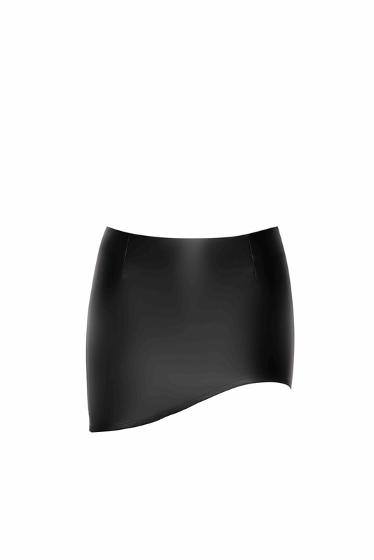 Юбка Noir Handmade F305 Legacy wetlook mini skirt - M, numer zdjęcia 5
