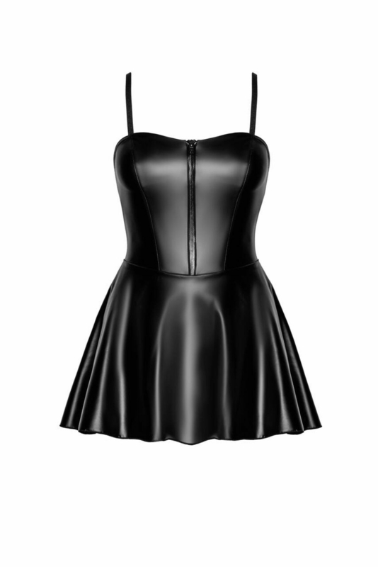 Платье Noir Handmade F308 Dreamer wetlook corset mini dress with front zipper - L, фото №6