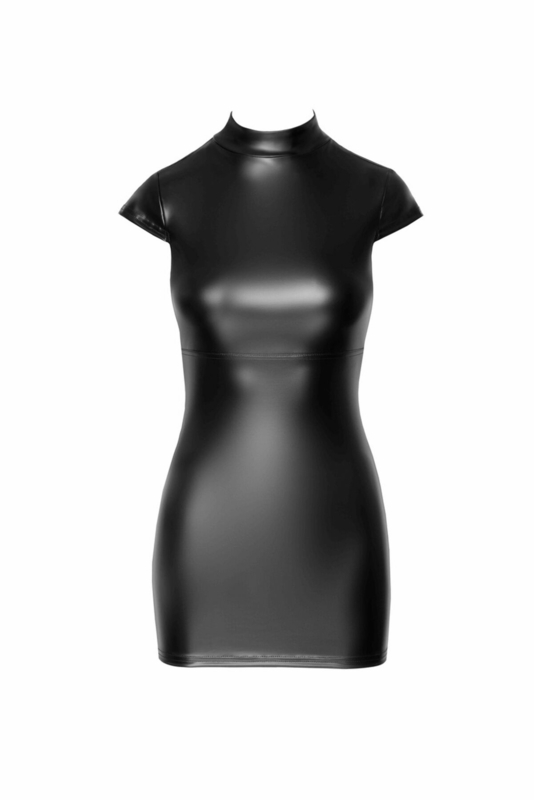 Платье Noir Handmade F309 Fantasy wetlook mini dress with lace up back - M, numer zdjęcia 5