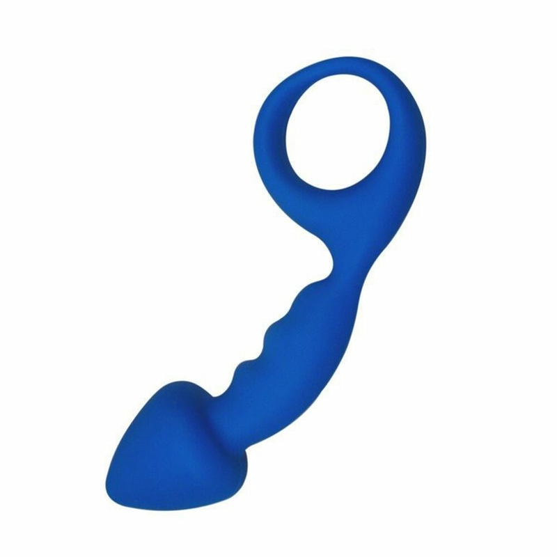 Анальная пробка Adrien Lastic Budy Blue со стимулирующей ножкой, макс. диаметр 2,5см, numer zdjęcia 2