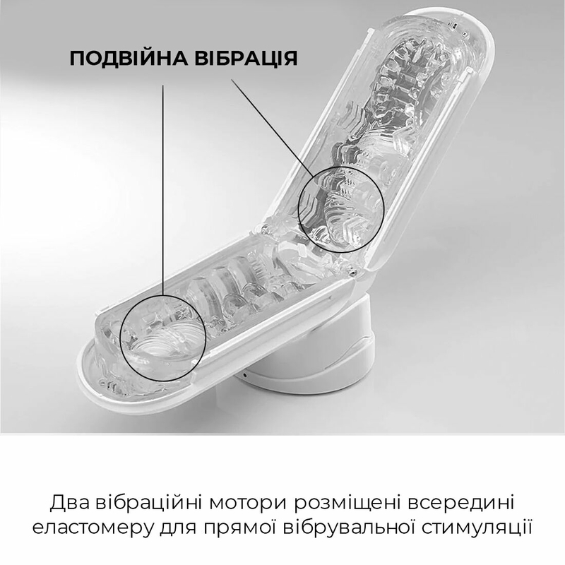 Вибромастурбатор Tenga Flip Zero Electronic Vibration White, изменяемая интенсивность, раскладной, фото №4