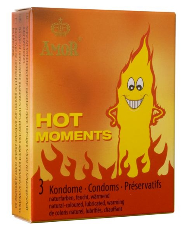 Презервативы - Amor Hot Moments, 3 шт.