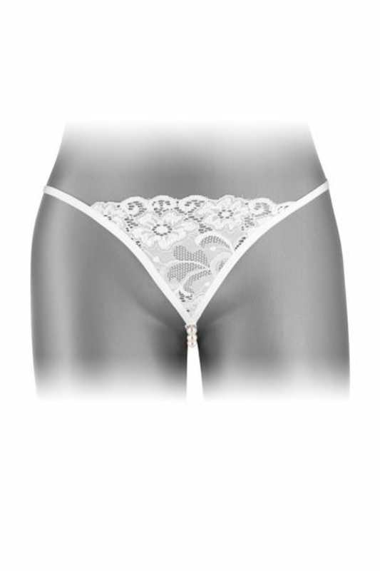 Трусики-стринги с жемчужной ниткой Fashion Secret VENUSINA White, фото №2