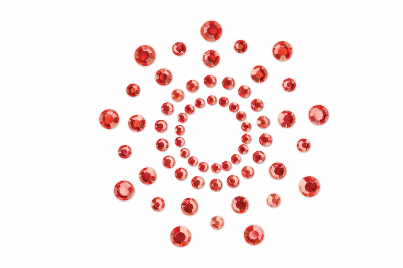 Пэстис из кристаллов Bijoux Indiscrets - Mimi Red, украшение на грудь, фото №4