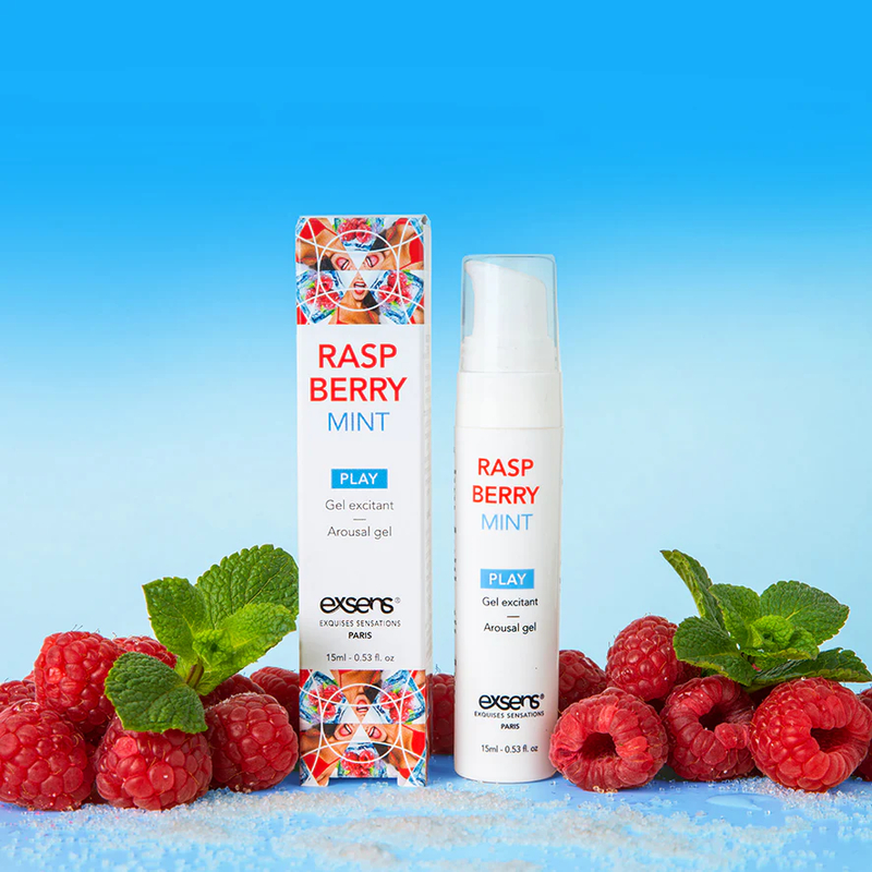 Стимулирующий гель EXSENS Kissable Raspberry Mint 15мл можно для поцелуев, охлаждающий, фото №5