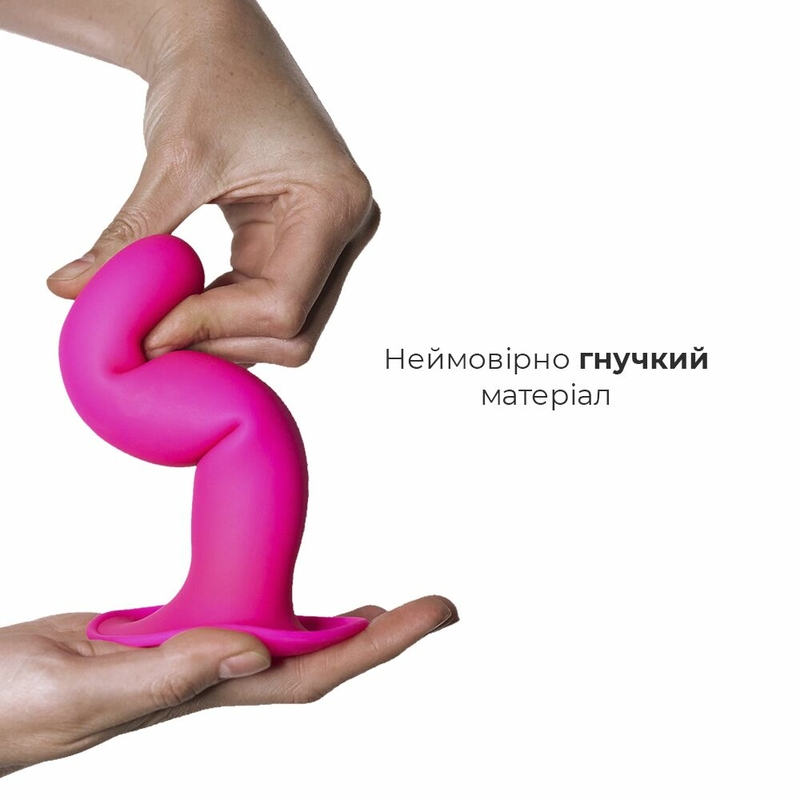 Дилдо с присоской Adrien Lastic Hitsens 4 Pink, отлично для страпона, диаметр 3,7см, длина 17,8см, фото №4
