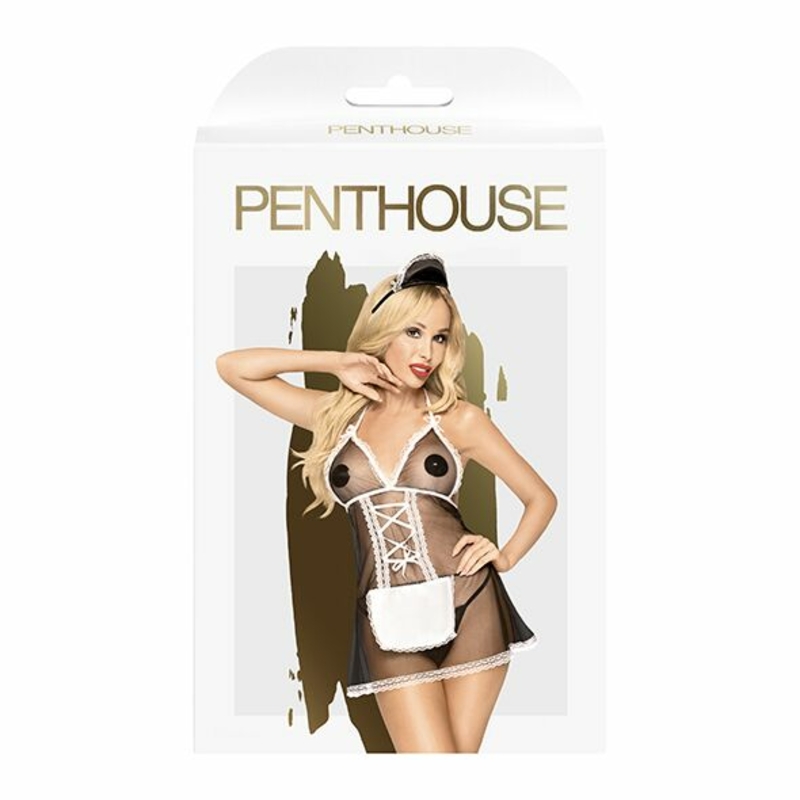 Ролевой костюм “Французская горничная” Penthouse - Teaser Black L/XL, фото №4