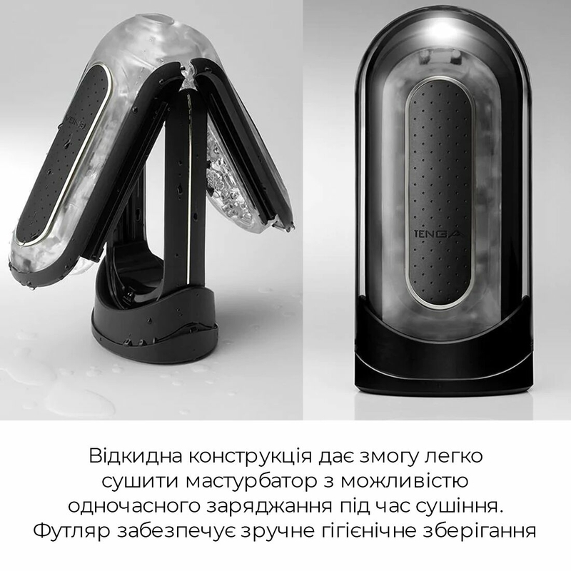 Вибромастурбатор Tenga Flip Zero Electronic Vibration Black, изменяемая интенсивность, раскладной, фото №7