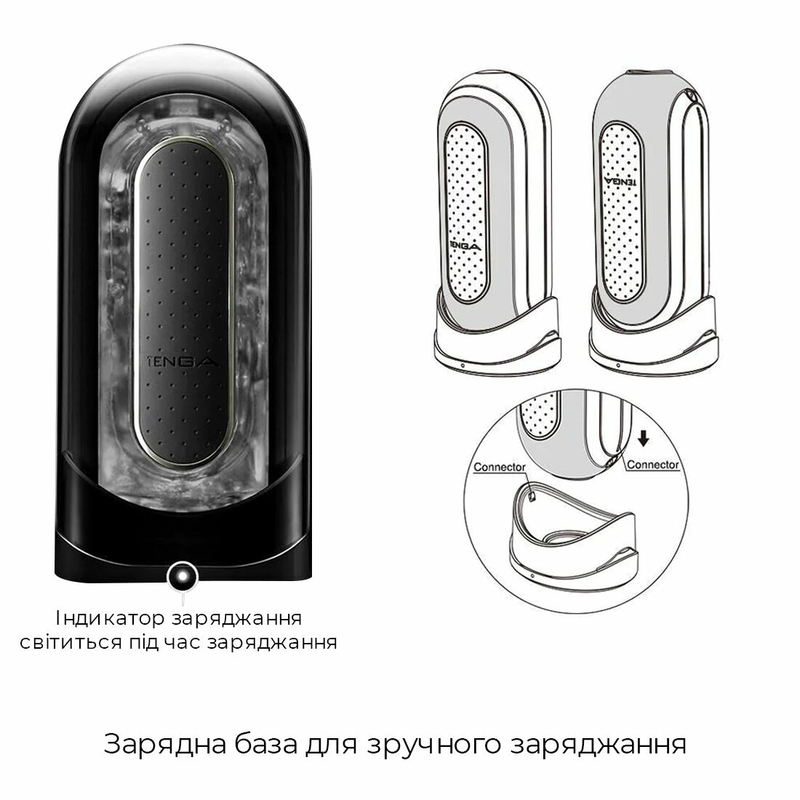 Вибромастурбатор Tenga Flip Zero Electronic Vibration Black, изменяемая интенсивность, раскладной, фото №8