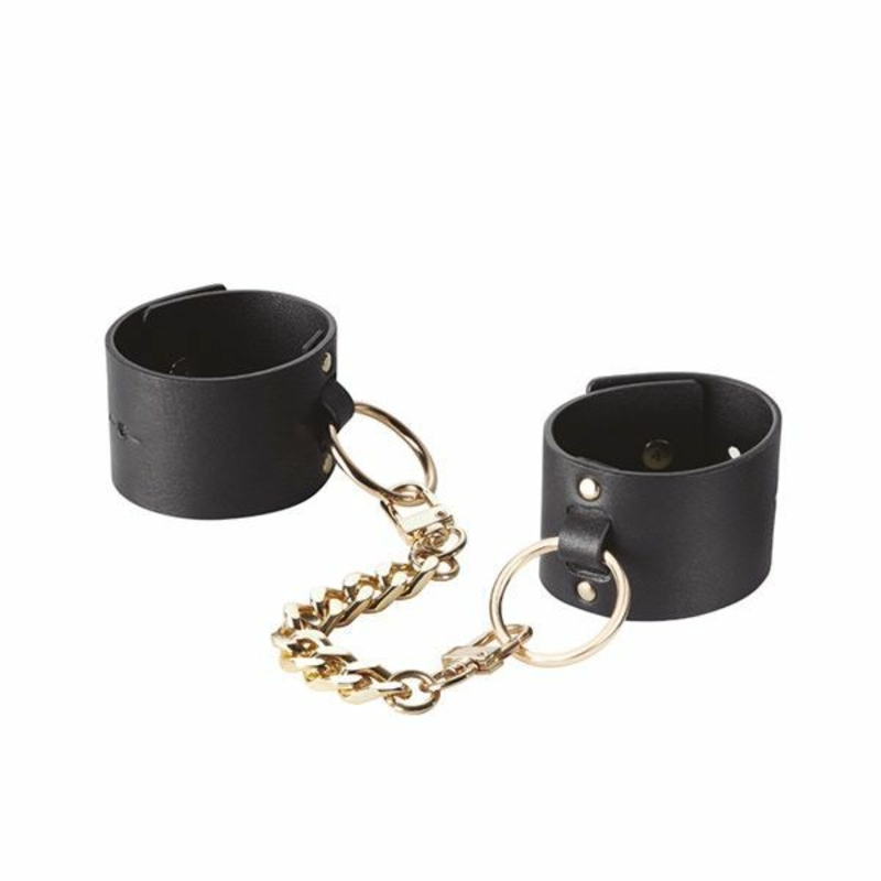 Наручники Bijoux Indiscrets MAZE - Wide Cuffs Black, фото №2