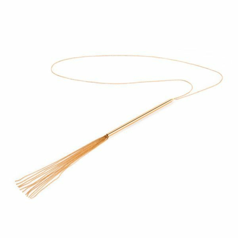 Цепочка-плеть на шею Bijoux Indiscrets MAGNIFIQUE Necklace Whip - Gold, украшение для тела, фото №2