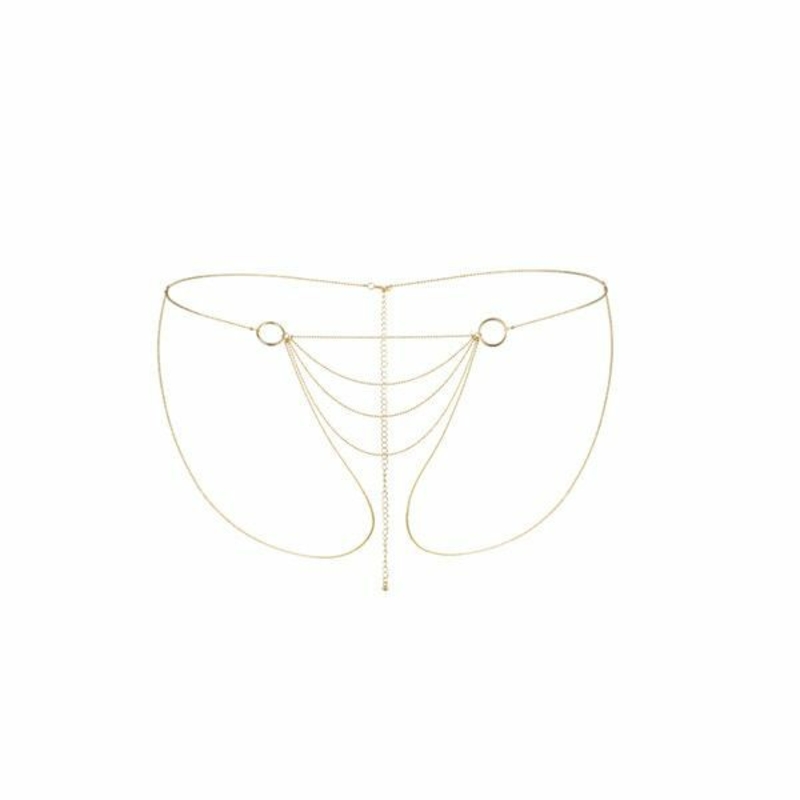 Цепочка-трусики Bijoux Indiscrets Magnifique Bikini Chain – Gold, украшение для тела, numer zdjęcia 2